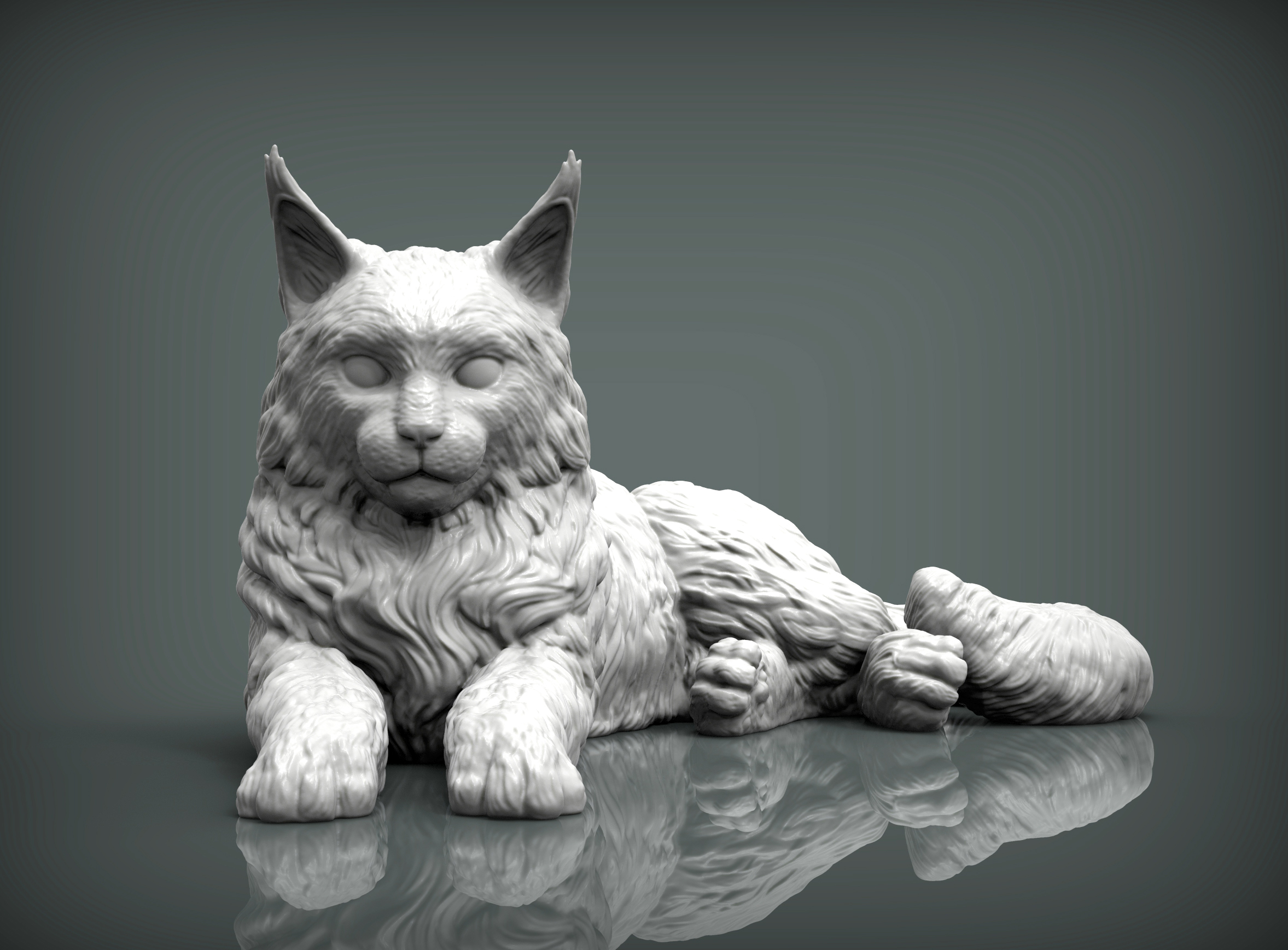 3D Printed Maine Coon Cat